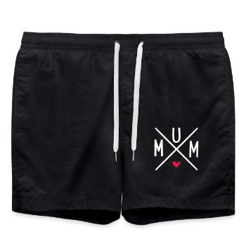 mum - Swim Trunks - black - Front - AI Model Male 185 light (185cm)