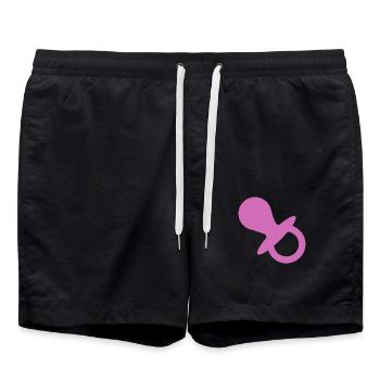 Pacifier gift pregnancy toddler baby - Swim Trunks - black - Front - AI Model Male 185 light (185cm)