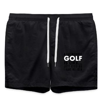 Golf - Swim Trunks - black - Front - AI Model Male 185 light (185cm)
