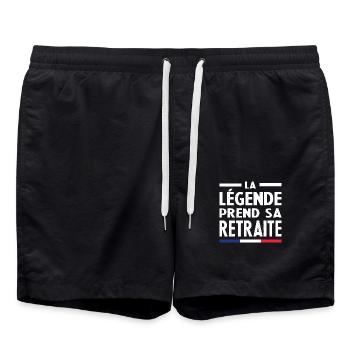La Légende Prend Sa Retraite - Short de bain - noir - Devant - AI Model Male 185 light (185cm)