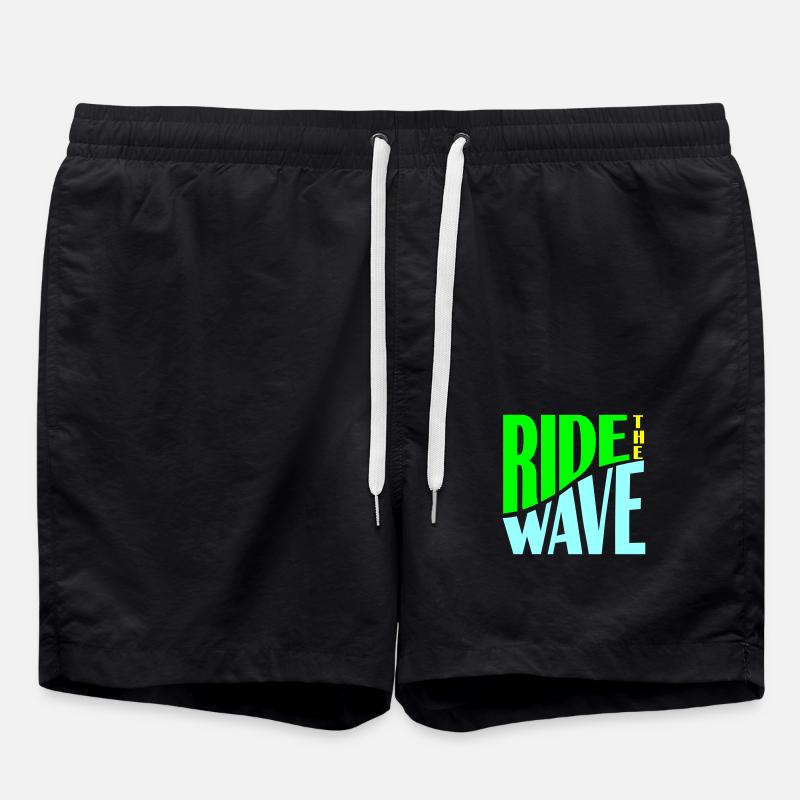 Ride the Wave plotter - Swim Trunks - black