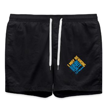 I may be wrong - Swim Trunks - black - Front - AI Model Male 185 light (185cm)