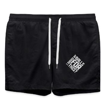 I shaved my balls - Badeshorts - Schwarz - Vorne - AI Model Male 185 light (185cm)