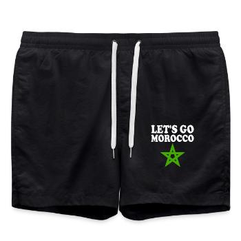 Morocco - Swim Trunks - black - Front - AI Model Male 185 light (185cm)