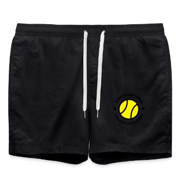 Tennis - Badeshorts - Schwarz - Vorne - AI Model Male 185 light (185cm)