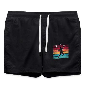 Badminton - Badeshorts - Schwarz - Vorne - AI Model Male 185 light (185cm)