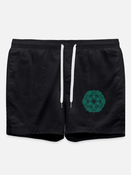 Maya Pattern - Swim Trunks - black