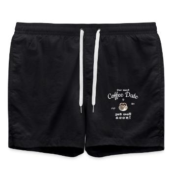 Gute Besserung, der nächste Kaffee geht auf mich - Badeshorts - Schwarz - Vorne - AI Model Male 185 light (185cm)