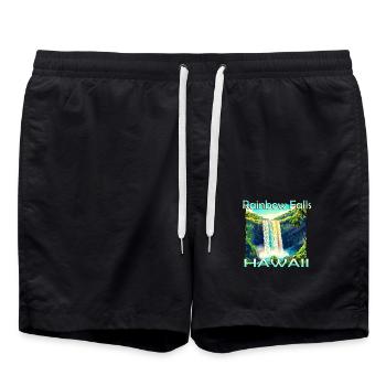 Hawaii Rainbow Falls Design exclusif - Short de bain - noir - Devant - AI Model Male 185 light (185cm)