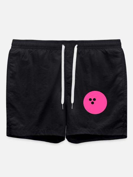Bowling Ball, Bowling - Swim Trunks - black