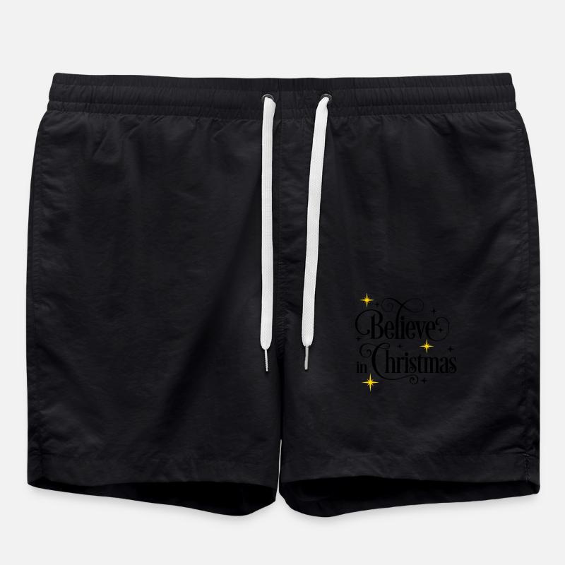 Weihnachten - Badeshorts - Schwarz