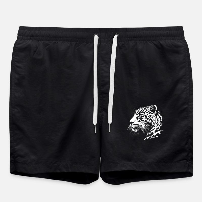 Leopard - Swim Trunks - black