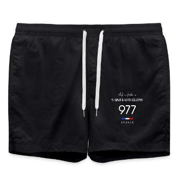 La vie à SAINT-BARTHÉLEMY 977 France Gustavia - Short de bain - noir - Devant - AI Model Male 185 light (185cm)