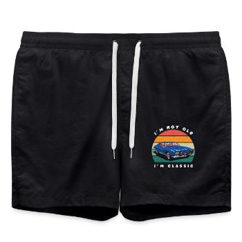 I'm Not Old I'm Classic - Swim Trunks - black - Front - AI Model Male 185 light (185cm)