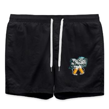 Recycling ist in vollem Gange - Badeshorts - Schwarz - Vorne - AI Model Male 185 light (185cm)