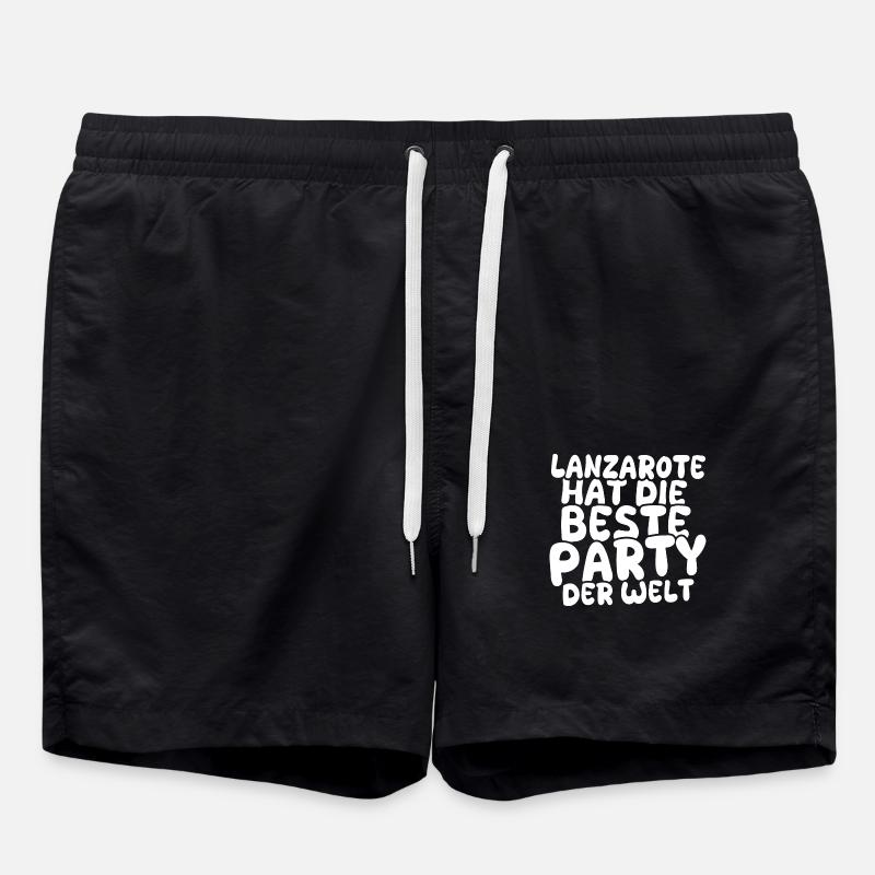 Holiday destination Lanzarote - Swim Trunks - black