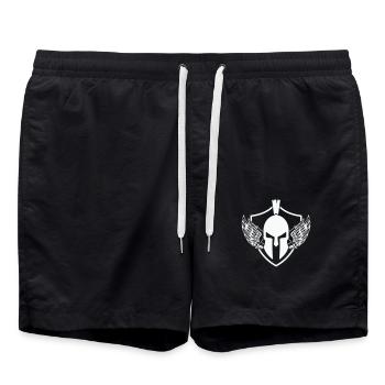 Écusson du casque Sparte - Short de bain - noir - Devant - AI Model Male 185 light (185cm)