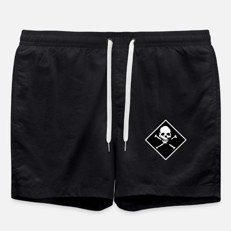Skull and bones - Swim Trunks - black
