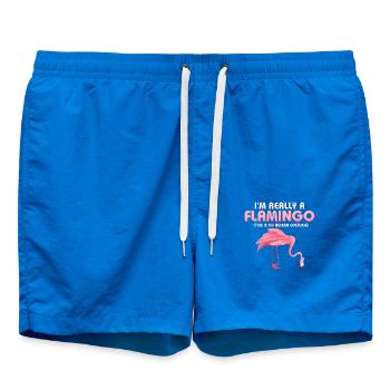 Je suis vraiment un flamant rose mignon oiseau rose - Short de bain - cobalt blue - Devant