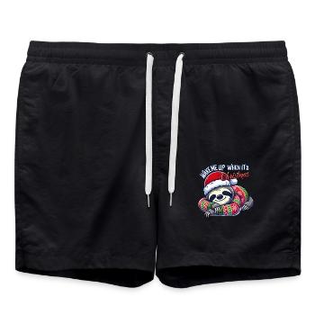 Réveille-moi quand c’est Noël - Short de bain - noir - Devant - AI Model Male 185 light (185cm)