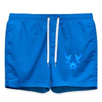 Naturverbundene blaue Vögel und Blumen - Badeshorts - Cobalt blue - Vorne