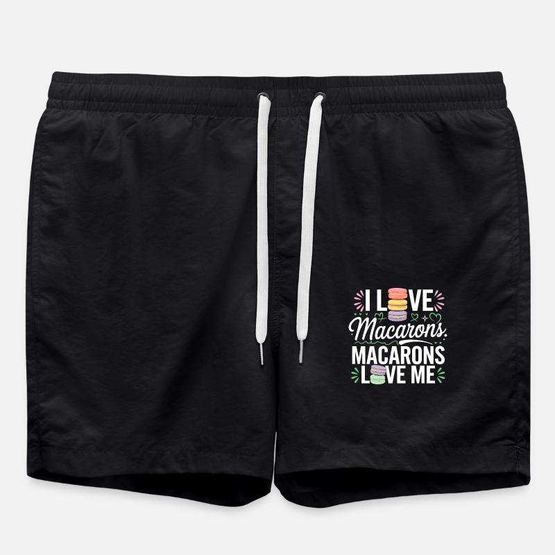 Macarons are love - Swim Trunks - black