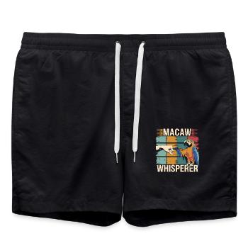 De l’humour pour les fans de perroquets - Short de bain - noir - Devant - AI Model Male 185 light (185cm)