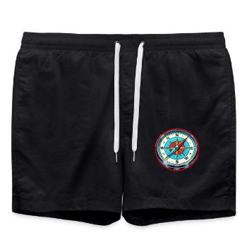 boussole - Short de bain - noir - Devant - AI Model Male 185 light (185cm)