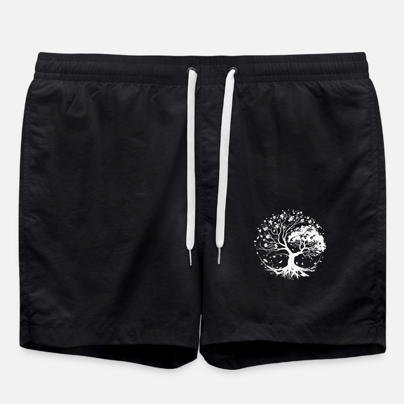 Tree Nature Symbol - Swim Trunks - black