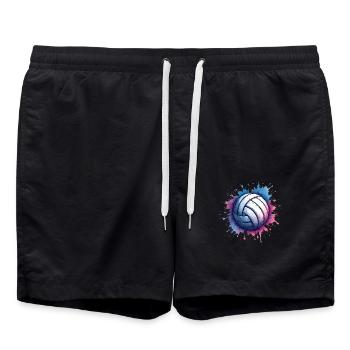 Joueurs de beach-volley - Joueurs de volley-ball - Short de bain - noir - Devant - AI Model Male 185 light (185cm)