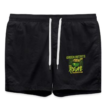 Les tenues vertes sont les vrais trésors de la Saint-Patrick - Short de bain - noir - Devant - AI Model Male 185 light (185cm)