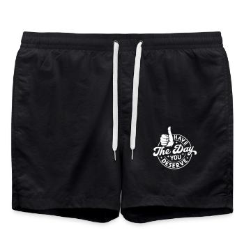 Passez la journée que vous méritez - Short de bain - noir - Devant - AI Model Male 185 light (185cm)