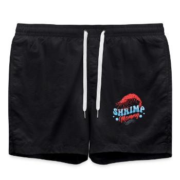 Crevettes Maman Fruits de mer Amateur de crevettes - Short de bain - noir - Devant - AI Model Male 185 light (185cm)