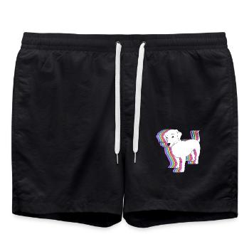 Redbone Coonhound - Badeshorts - Schwarz - Vorne - AI Model Male 185 light (185cm)