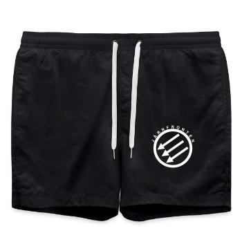 Järnfronten / Eiserne Front / Iron Front - Short de bain - noir - Devant - AI Model Male 185 light (185cm)