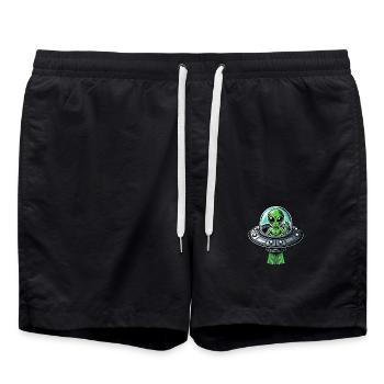 OVNI Alien - Short de bain - noir - Devant - AI Model Male 185 light (185cm)