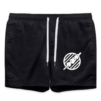Grillades de kebab - Short de bain - noir - Devant - AI Model Male 185 light (185cm)