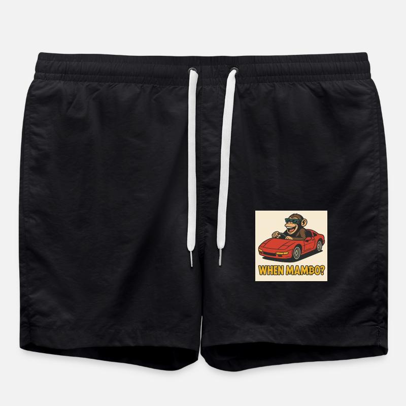 Bitcoin meets Monkey Joe - Swim Trunks - black