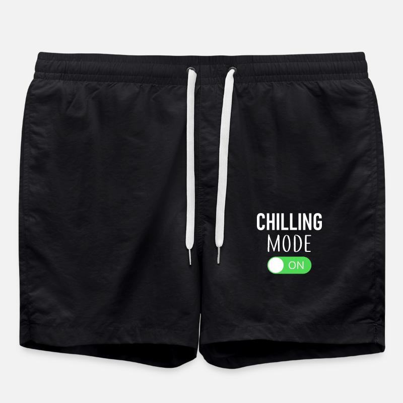 Chilling Mode On - Swim Trunks - black