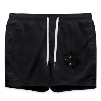 Party Crew Monkey Bière - Short de bain - noir - Devant - AI Model Male 185 light (185cm)
