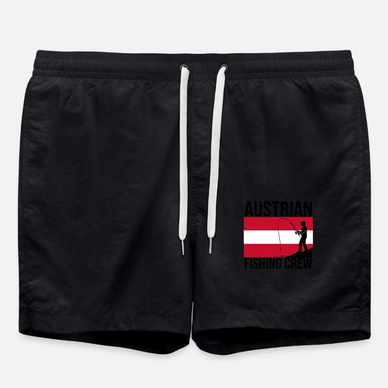 Chemise autrichienne de pêcheur - Short de bain - noir