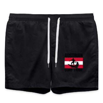 Chemise de surf Austrian Surf Tribe - Short de bain - noir - Devant - AI Model Male 185 light (185cm)