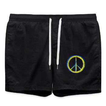 Peace for Ukraine - Swim Trunks - black - Front - AI Model Male 185 light (185cm)