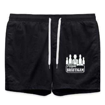 Enterrement de vie de garçon de l’équipe Bräutigam - Short de bain - noir - Devant - AI Model Male 185 light (185cm)