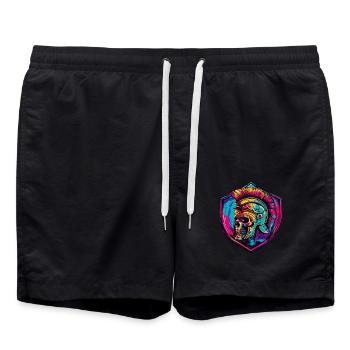 Spartan Skeleton Gladiator - Swim Trunks - black - Front - AI Model Male 185 light (185cm)