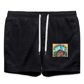PdA - Short de bain - noir - Devant - AI Model Male 185 light (185cm)
