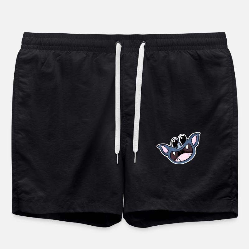 Bat head - Swim Trunks - black