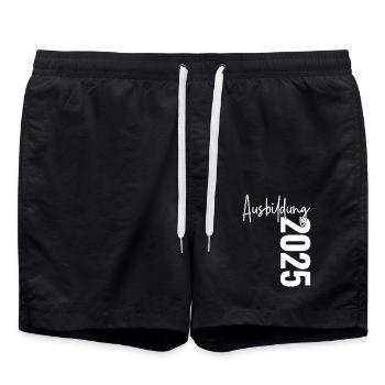 Ausbildung 2025 Start Beginn Anfang - Badeshorts - Schwarz - Vorne - AI Model Male 185 light (185cm)