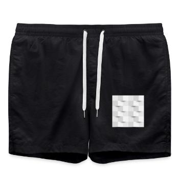optische Täuschung - Poster - Badeshorts - Schwarz - Vorne - AI Model Male 185 light (185cm)