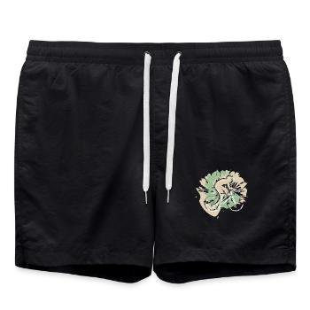 Du und dein Bike - Badeshorts - Schwarz - Vorne - AI Model Male 185 light (185cm)